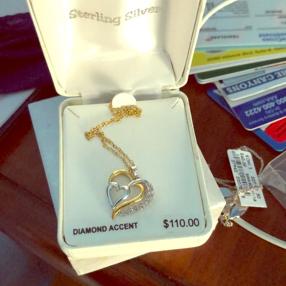 Double heart necklace - Picture 1 of 2